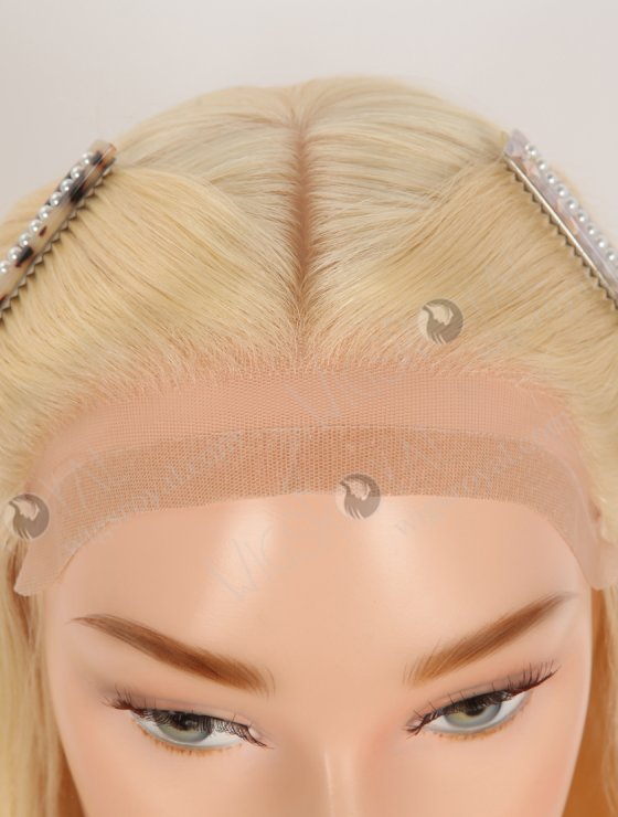 In Stock European Virgin Hair 16" 613# Color Straight Silk Top Gripper Wig GRP-08132-31952