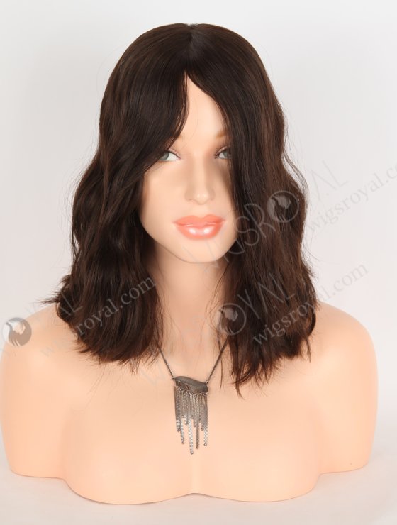 In Stock European Virgin Hair 14" Body Wave Natural Brown Color Silk Top Jewish Wig JWS-01008