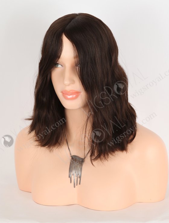 In Stock European Virgin Hair 14" Body Wave Natural Brown Color Silk Top Jewish Wig JWS-01008-31972