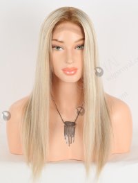 In Stock European Virgin Hair 16" T8/60/8# Highlights Color Straight Silk Top Gripper Wig GRP-08139