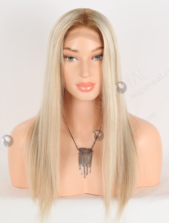 In Stock European Virgin Hair 16" T8/60/8# Highlights Color Straight Silk Top Gripper Wig GRP-08139-32008