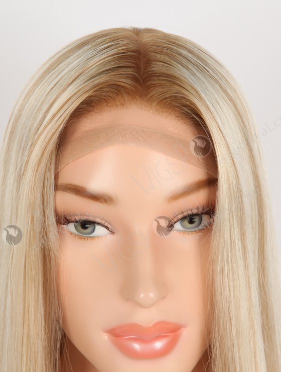 In Stock European Virgin Hair 16" T8/60/8# Highlights Color Straight Silk Top Gripper Wig GRP-08139-32009