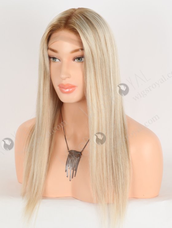 In Stock European Virgin Hair 16" T8/60/8# Highlights Color Straight Silk Top Gripper Wig GRP-08139-32010