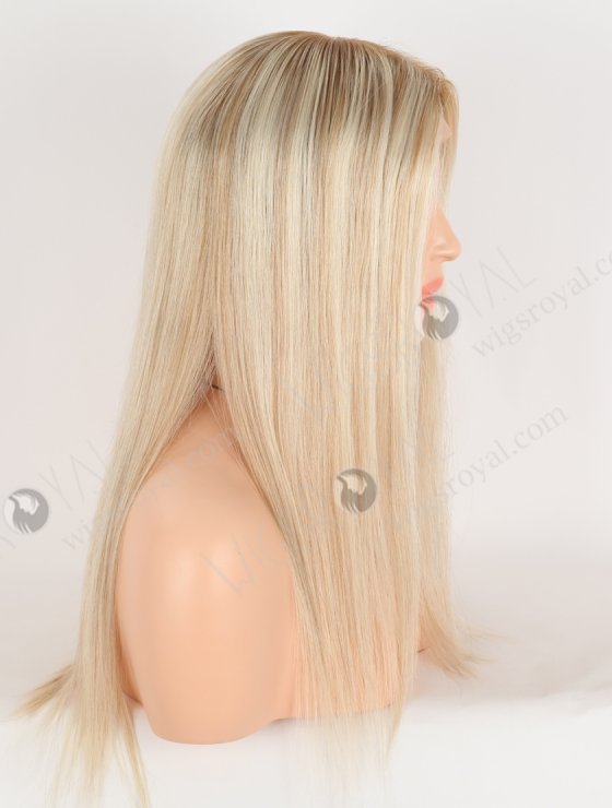 In Stock European Virgin Hair 16" T8/60/8# Highlights Color Straight Silk Top Gripper Wig GRP-08139-32011
