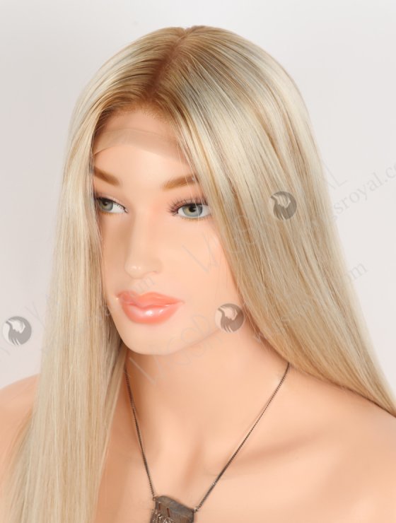 In Stock European Virgin Hair 16" T8/60/8# Highlights Color Straight Silk Top Gripper Wig GRP-08139-32014