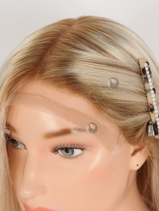 In Stock European Virgin Hair 16" T8/60/8# Highlights Color Straight Silk Top Gripper Wig GRP-08139-32015