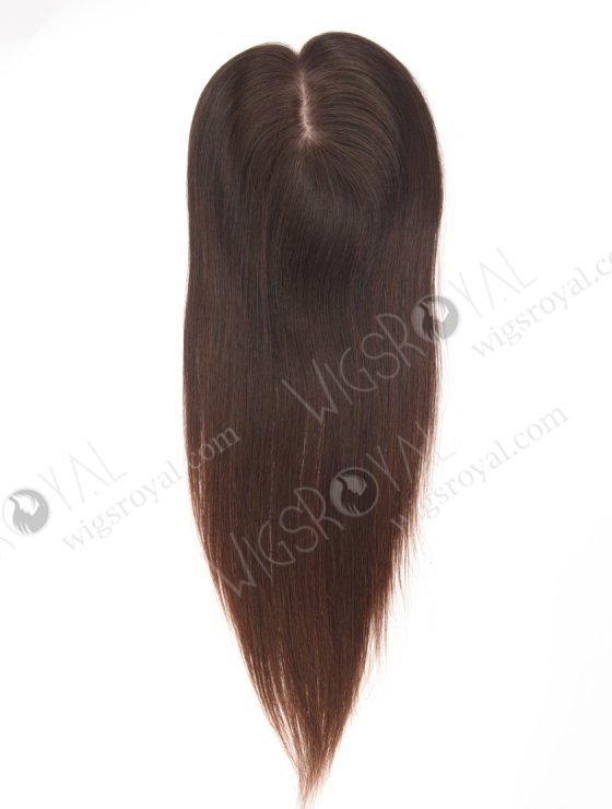 In Stock European Virgin Hair 16" All One Length Straight Natural Brown Color Hair Topper Topper-183-32038