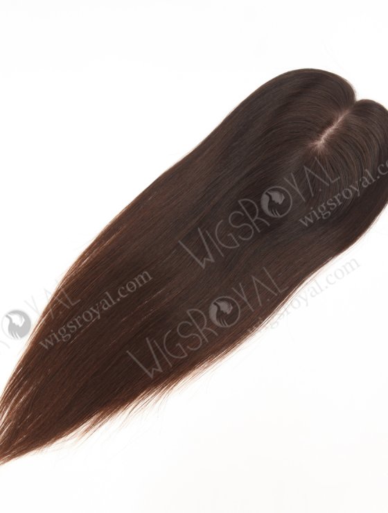 In Stock European Virgin Hair 16" All One Length Straight Natural Brown Color Hair Topper Topper-183-32040