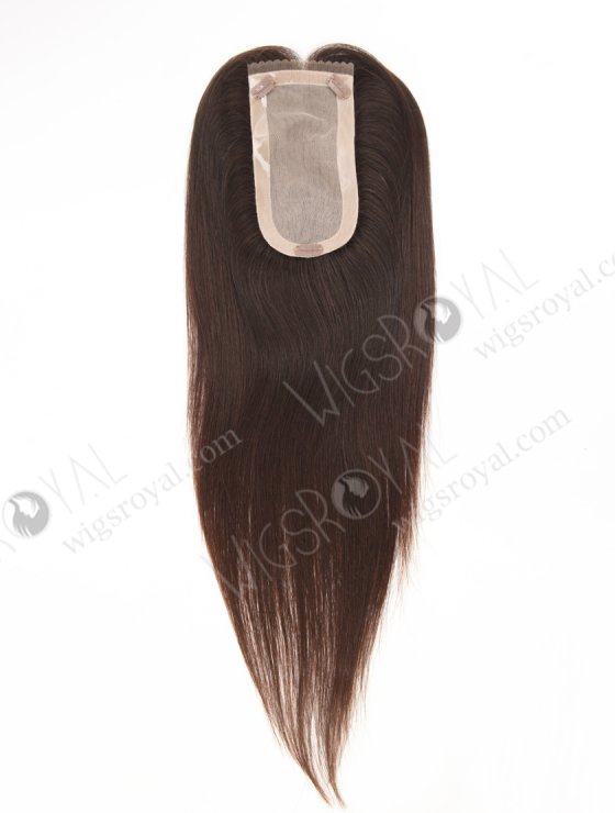 In Stock European Virgin Hair 16" Straight Natural Brown Color Hair Topper Topper-197-32043