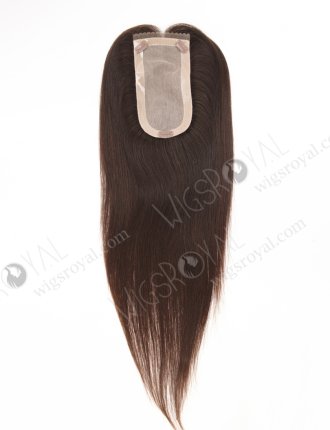 In Stock European Virgin Hair 16" Straight Natural Brown Color Hair Topper Topper-197