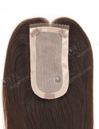 In Stock European Virgin Hair 16" Straight Natural Brown Color Hair Topper Topper-197