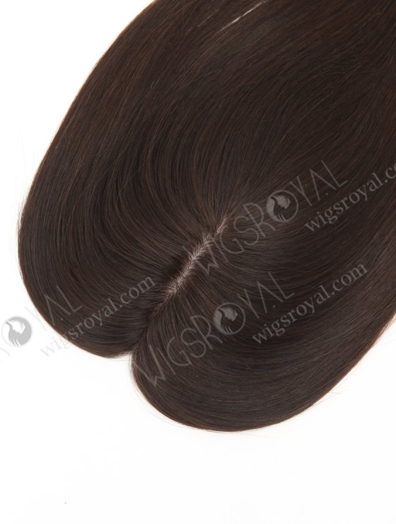 In Stock European Virgin Hair 16" Straight Natural Brown Color Hair Topper Topper-197-32047