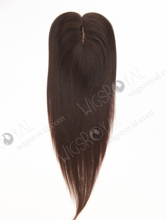 In Stock European Virgin Hair 16" Straight Natural Brown Color Hair Topper Topper-197-32050