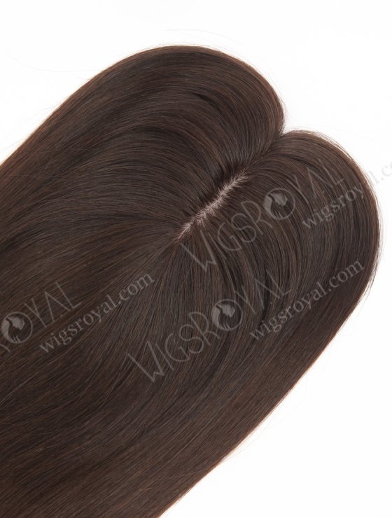 In Stock European Virgin Hair 16" Straight Natural Brown Color Hair Topper Topper-197-32052