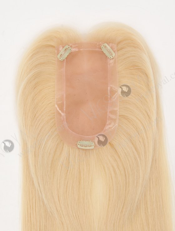 In Stock European Virgin Hair 18" All One Length Straight 613# Color Hair Topper Topper-194-32058