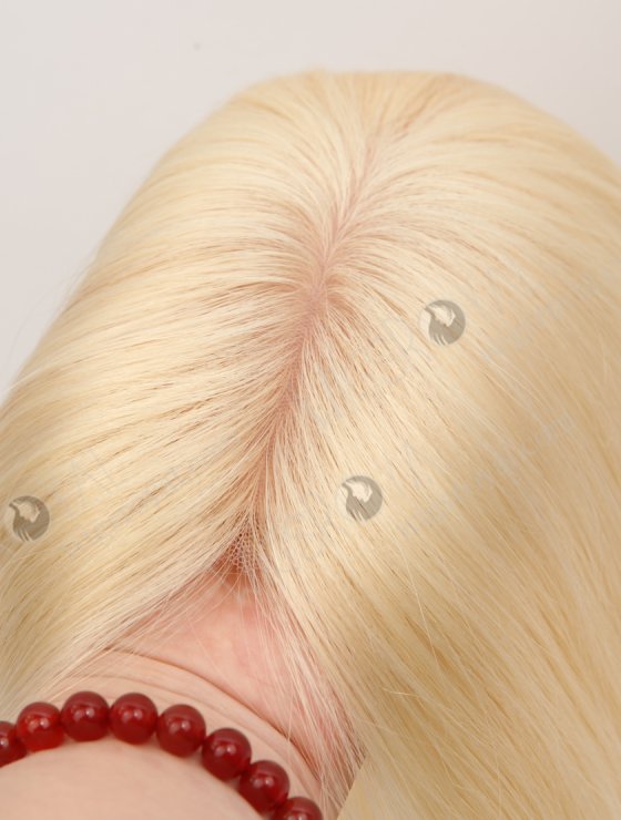 In Stock European Virgin Hair 18" All One Length Straight 613# Color Hair Topper Topper-194-32059