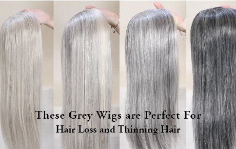 These grey wigs are perfect for hair loss and thinning hair