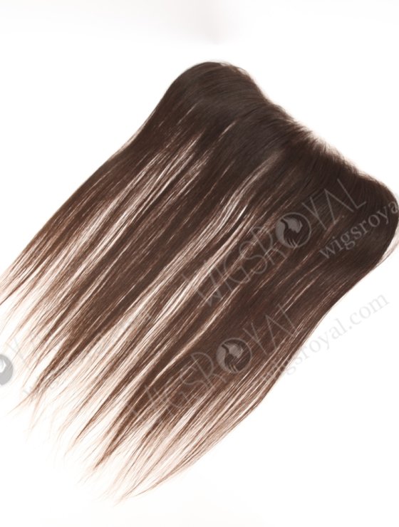 In Stock European Virgin Hair 16" Straight Natural Brown Color Hairline Topper SHT-008-32174