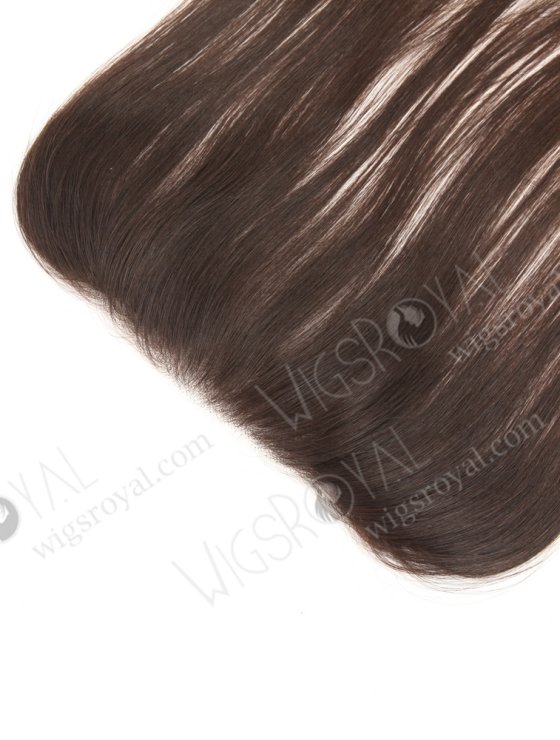 In Stock European Virgin Hair 16" Straight Natural Brown Color Hairline Topper SHT-008-32175