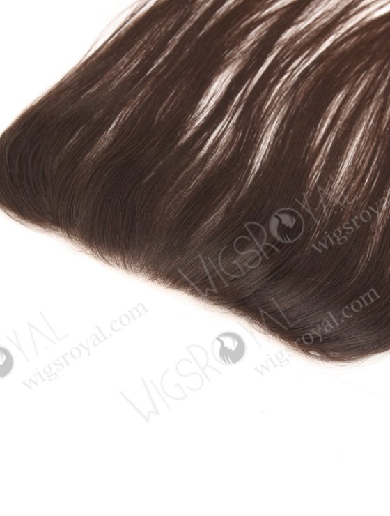 In Stock European Virgin Hair 16" Straight Natural Brown Color Hairline Topper SHT-008-32176