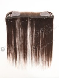 In Stock European Virgin Hair 12" Straight Natural Brown Color Hairline Topper SHT-007