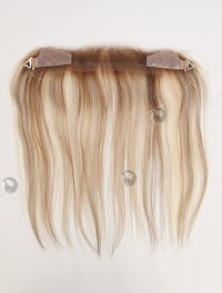 In Stock European Virgin Hair 12" Straight T9/60# With 9# Highlights Color Hairline Topper SHT-003