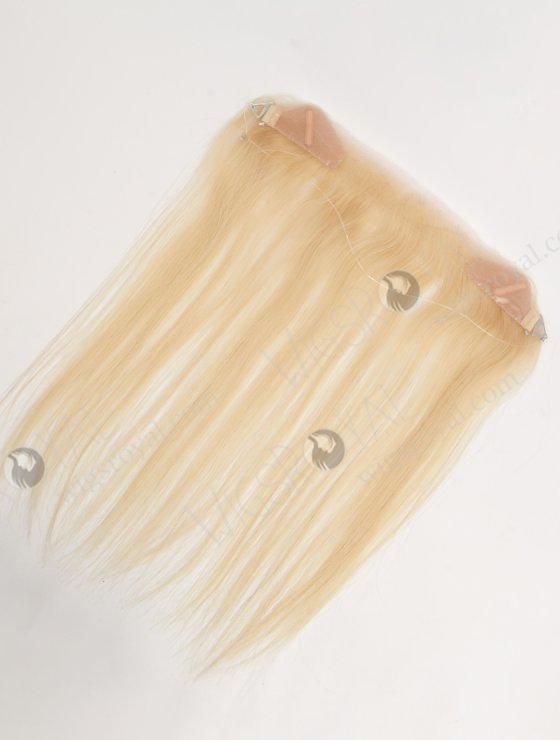 In Stock European Virgin Hair 12" Straight 613# Color Hairline Topper SHT-001-32332