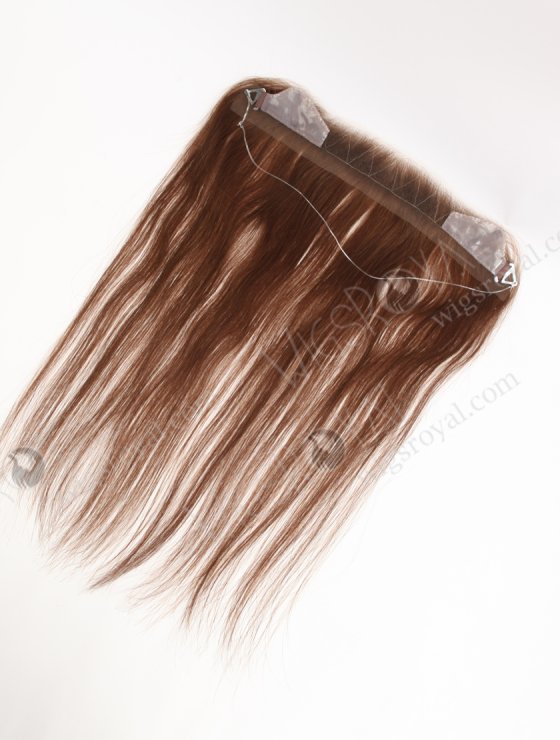 In Stock European Virgin Hair 16" Straight 4# Color Hairline Topper SHT-002-32340