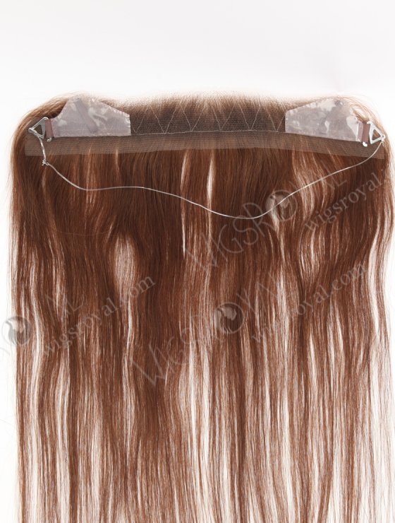 In Stock European Virgin Hair 16" Straight 4# Color Hairline Topper SHT-002-32343