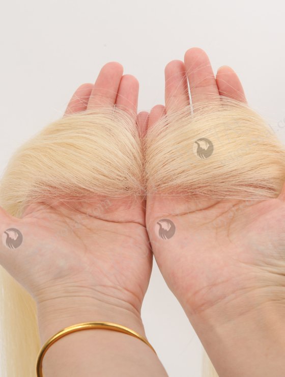 In Stock European Virgin Hair 12" Straight 613# Color Hairline Topper SHT-001-32333