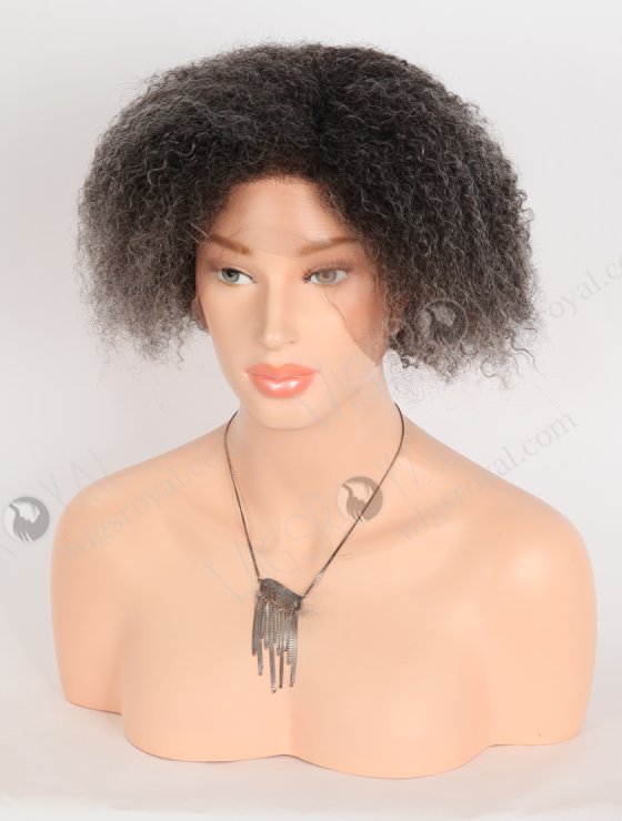 Full Lace Knotless Wig Salt and Pepper Afro Kinky Curl Grey Color Full Lace Wig WR-LW-144-32454