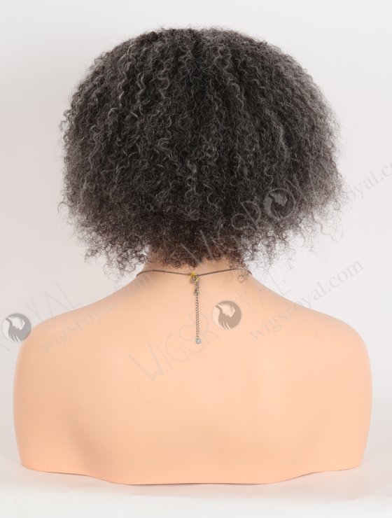 Full Lace Knotless Wig Salt and Pepper Afro Kinky Curl Grey Color Full Lace Wig WR-LW-144-32455