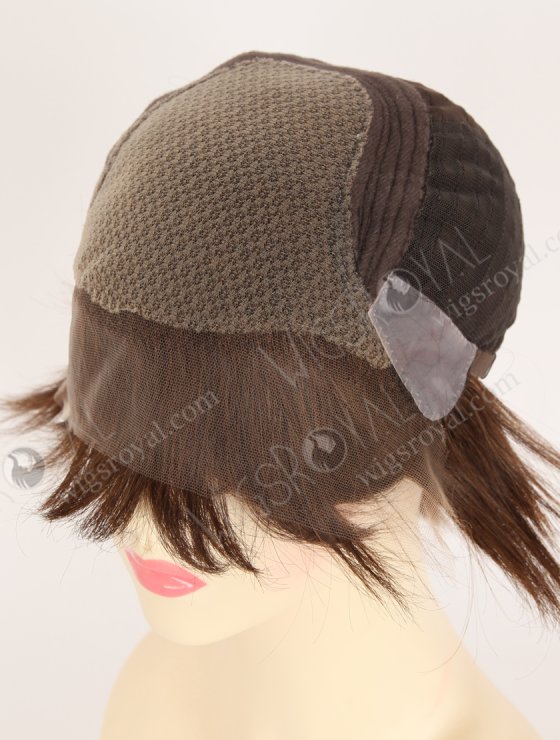 New Arrival Pixie Cut Wavy Brown Color Human Hair Lace Front Wig WR-CLF-076-32448