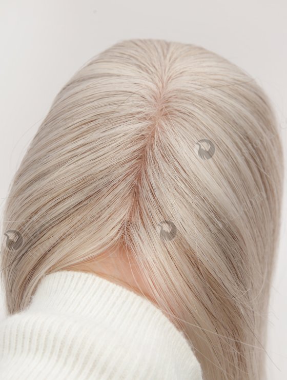 Light Gray Hair Piece With Good Layer Topper-190-32399