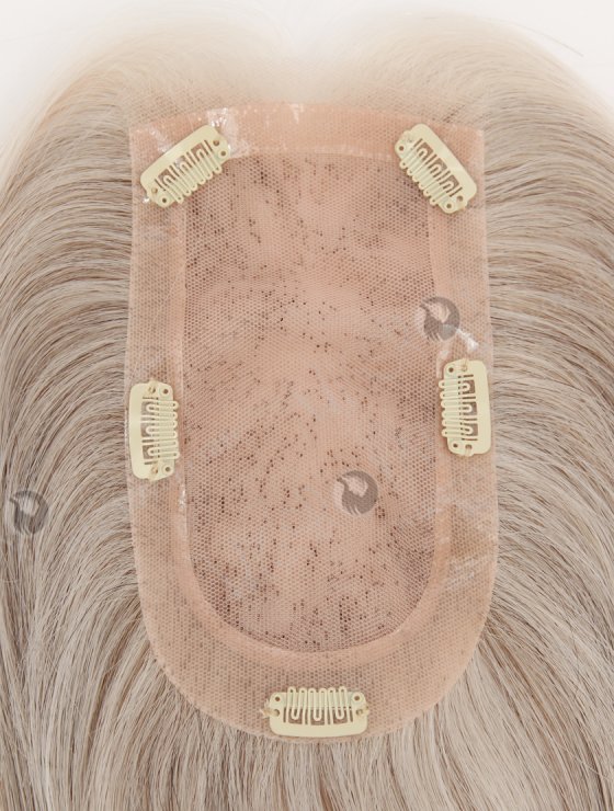 Light Gray Hair Piece With Good Layer Topper-190-32398