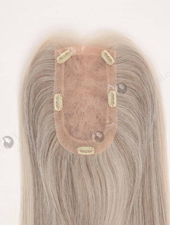 Light Gray Hair Piece With Good Layer Topper-190-32401