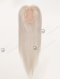 In Stock European Virgin Hair 16" All One Length Straight Platinum Gray Color Hair Topper Topper-195