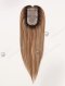 In Stock European Virgin Hair 16" All One Length Straight 6#/27# Highlights, Roots Natural Color Hair Topper Topper-189