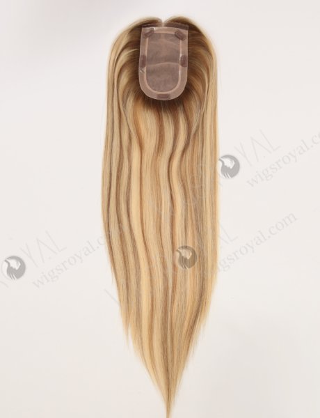 In Stock European Virgin Hair 18" All One Length Straight T9/22#/9# Highlights Color Hair Topper Topper-184