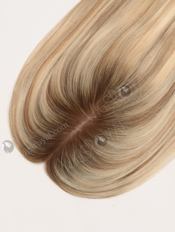 In Stock European Virgin Hair 16" All One Length Straight T9/60#/9# Highlights Color Hair Topper Topper-185-32492