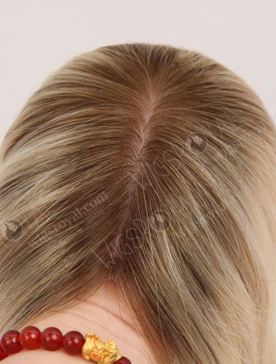 In Stock European Virgin Hair 16" All One Length Straight T9/60#/9# Highlights Color Hair Topper Topper-185-32493