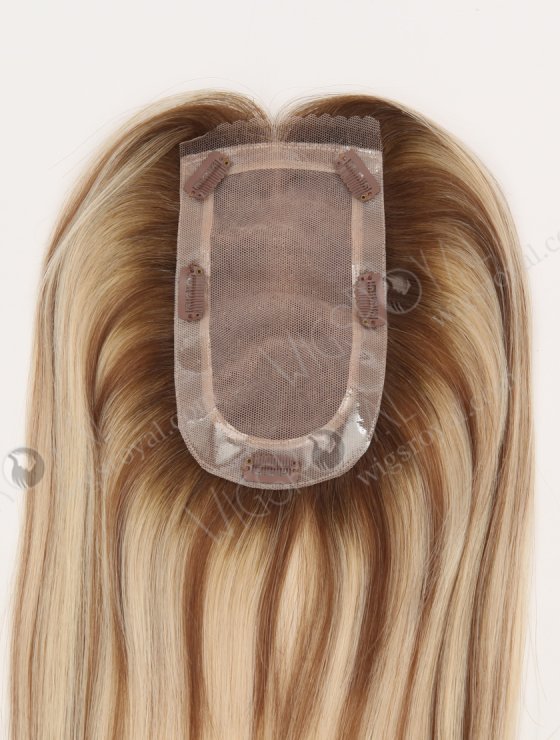 In Stock European Virgin Hair 16" All One Length Straight T9/60#/9# Highlights Color Hair Topper Topper-185-32494