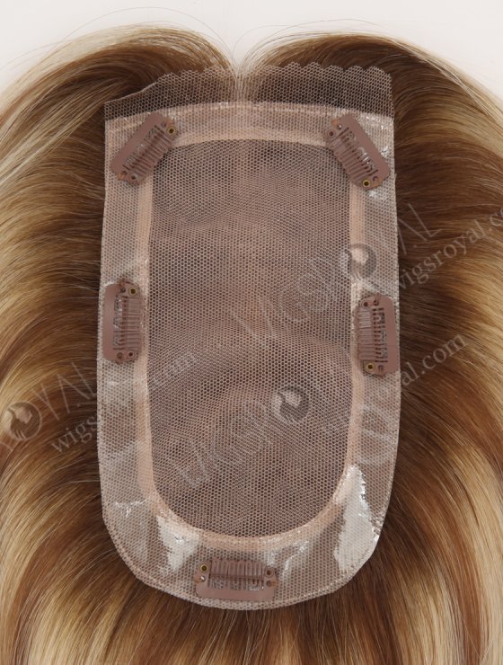 In Stock European Virgin Hair 16" All One Length Straight T9/60#/9# Highlights Color Hair Topper Topper-185-32495