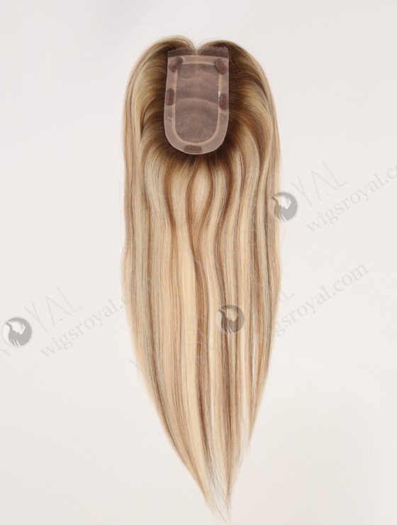 In Stock European Virgin Hair 16" All One Length Straight T9/60#/9# Highlights Color Hair Topper Topper-185-32497