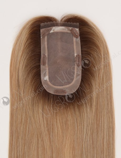 In Stock European Virgin Hair 18" All One Length Straight T4/8A#/T4/613# Mixed Color Hair Topper Topper-187