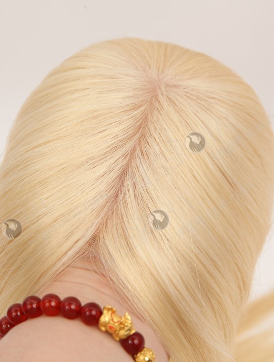 In Stock European Virgin Hair 16" All One Length Straight 613# Color Hair Topper Topper-193-32577