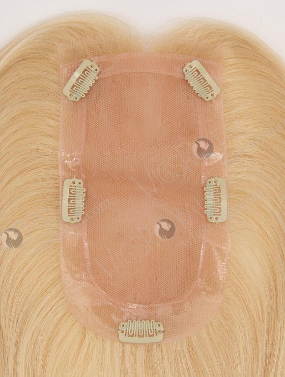 In Stock European Virgin Hair 16" All One Length Straight 613# Color Hair Topper Topper-193-32578