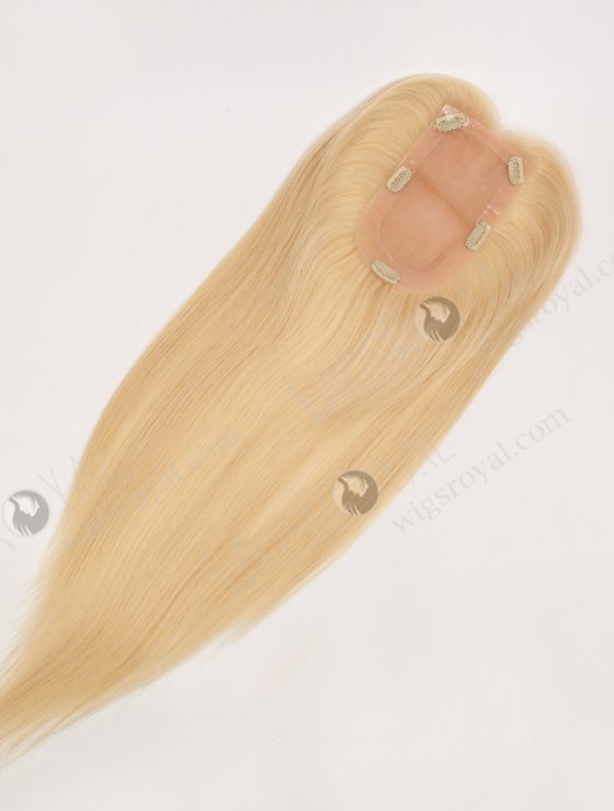 In Stock European Virgin Hair 16" All One Length Straight 613# Color Hair Topper Topper-193-32581
