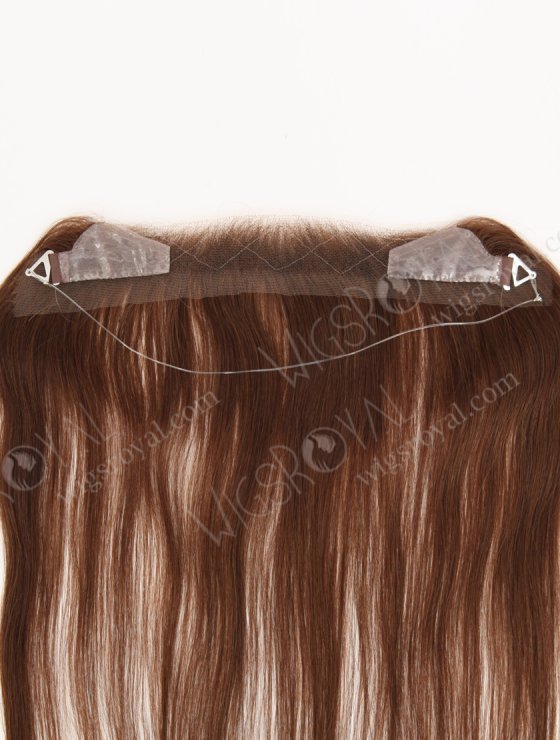 In Stock European Virgin Hair 16" Straight 4# Color Hairline Topper SHT-002-32627