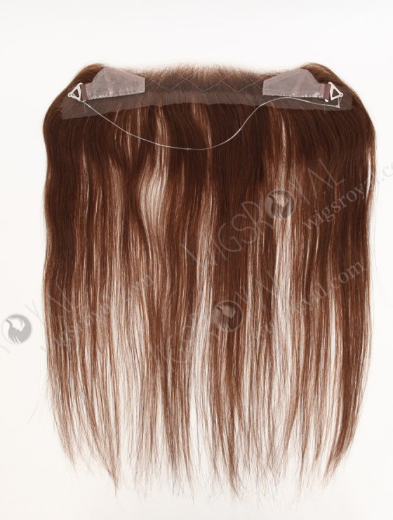 In Stock European Virgin Hair 16" Straight 4# Color Hairline Topper SHT-002-32628